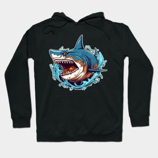 Shark Bite Powerful Shark gliding through the water Hoodie